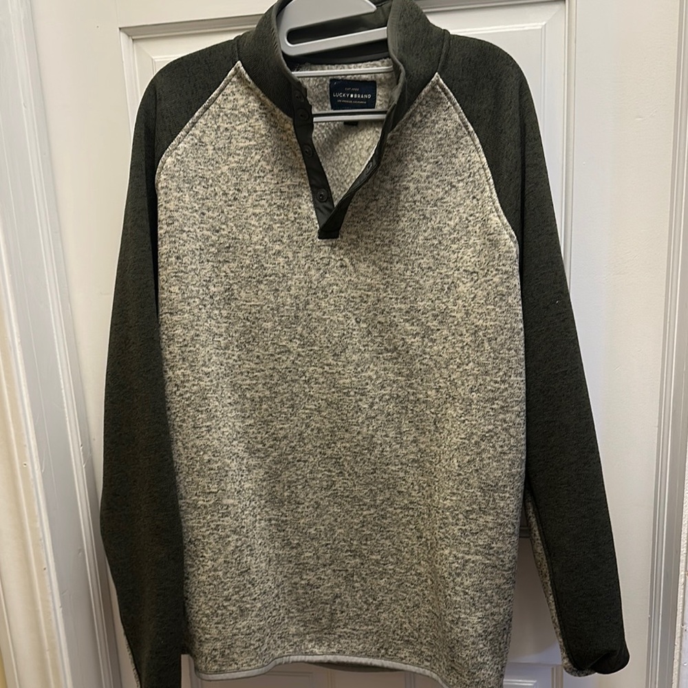 Lucky brand Gray and Black Men's Sweater